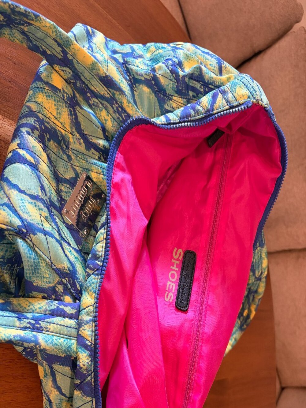 Juicy Couture Snakeskin Print Beach Bag